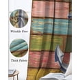 thumbnail image 3 of Nautical Anchor Blackout Curtains for Bedroom Living Room Darkening Curtains 63 Inches Long Country Vintage Colorful Wooden Plank Window Curtain 2 Panels Set Window Treatment Grommet Drapes 42"x63", 3 of 9