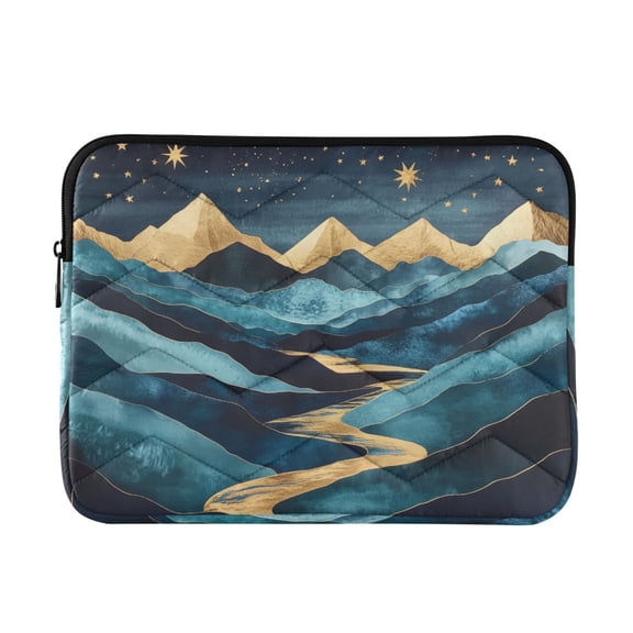 FORMRS 13-13.3 inch Laptop Sleeve Case Soft Carrying Quilted Computer Bag Cover, Dark Mountains