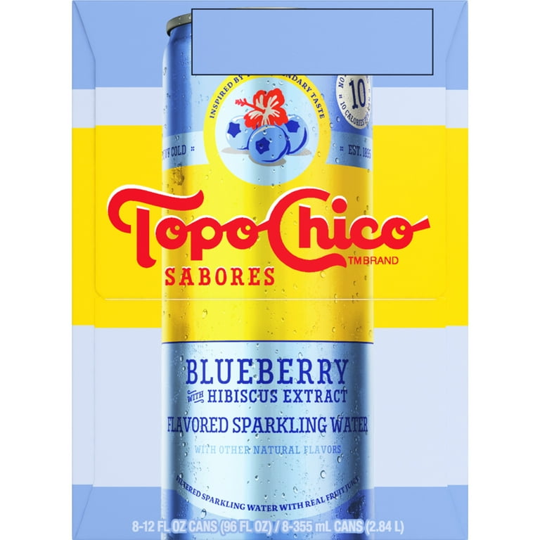 Topo Chico Blueberry Hibiscus Sparkling Water Seltzer, 12 fl oz, 8