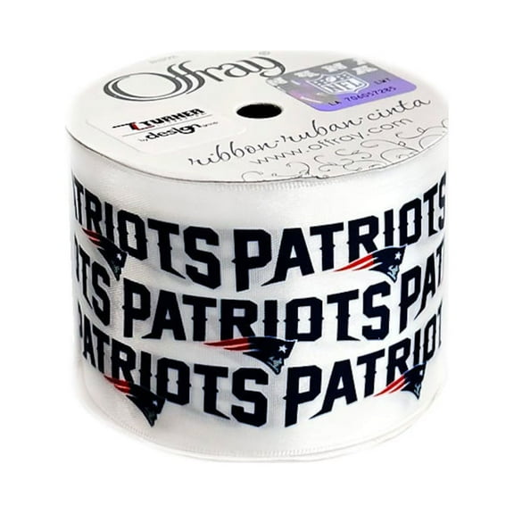 Patriots Printed Ribbon 2.5"-Inch Width, 15 Foot Spool