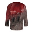 thumbnail image 4 of Camisas de Manga Larga para Hombres Imprimir Blusa de Manga Corta de Cuello Redondo, Camisas de Lino para Hombres, 4 of 4
