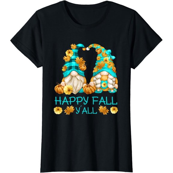 Happy Fall Yall Gnomies With Pumpkin For Autumn - Fall Gnome T-Shirt