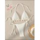 thumbnail image 5 of Bikini de lujo con diamantes de imitación para mujer, bañador Sexy de color naranja y amarillo, traje de baño con Tanga de realce, ropa de baño para playa, 2024, 5 of 5
