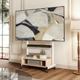 thumbnail image 6 of FITUEYES Sturdy Rolling TV Stand with Wheels for 40-85 inch Screens, Height Adjustable Mobile Cart, White, 6 of 8