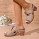 thumbnail image 5 of Sandalias Mujeres Sandalias de Deslizamiento Casuales Cabeza de Pescado de Verano de Moda Respirable Grande Tamaño Grueso de Tacón Alto Sandalias de Tacón de Bloque para Mujeres, 5 of 9