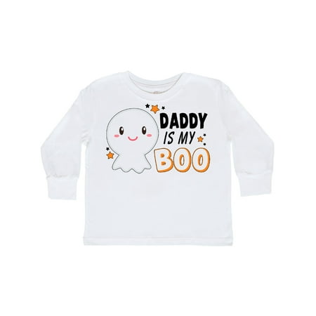 

Inktastic Daddy is my Boo with Cute Ghost Gift Toddler Boy or Toddler Girl Long Sleeve T-Shirt
