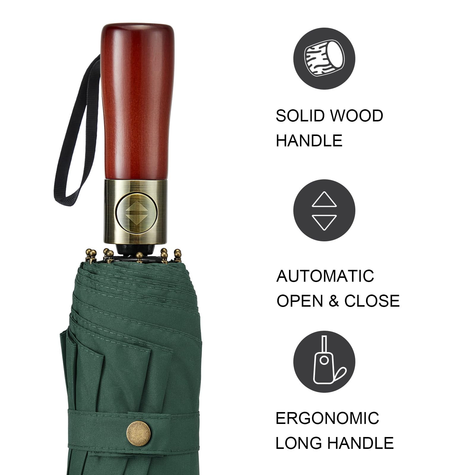 G4Free 54" Large Compact Windproof Golf Umbrella | Auto Open/Close Folding Travel | Reinforced 10-Frame Vented Double Canopy for Men & Women