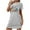 Gray, variant on MuZeFu Gowns Womens Night Plus Size Women's Oversized Short Nightgown Fashion Chest Print Short Sleeve Nightdress