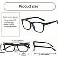 thumbnail image 2 of 2-Pack Progressive Multifocal Computer Glasses Women Men Blue Light Blocking Reading Glasses Spring Hinge Readers (2 Black, 1.75), 2 of 6