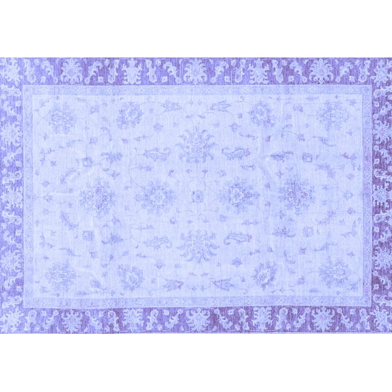 Ahgly Company Indoor Rectangle Abstract Blue Modern Area Rugs, 2' x 3'