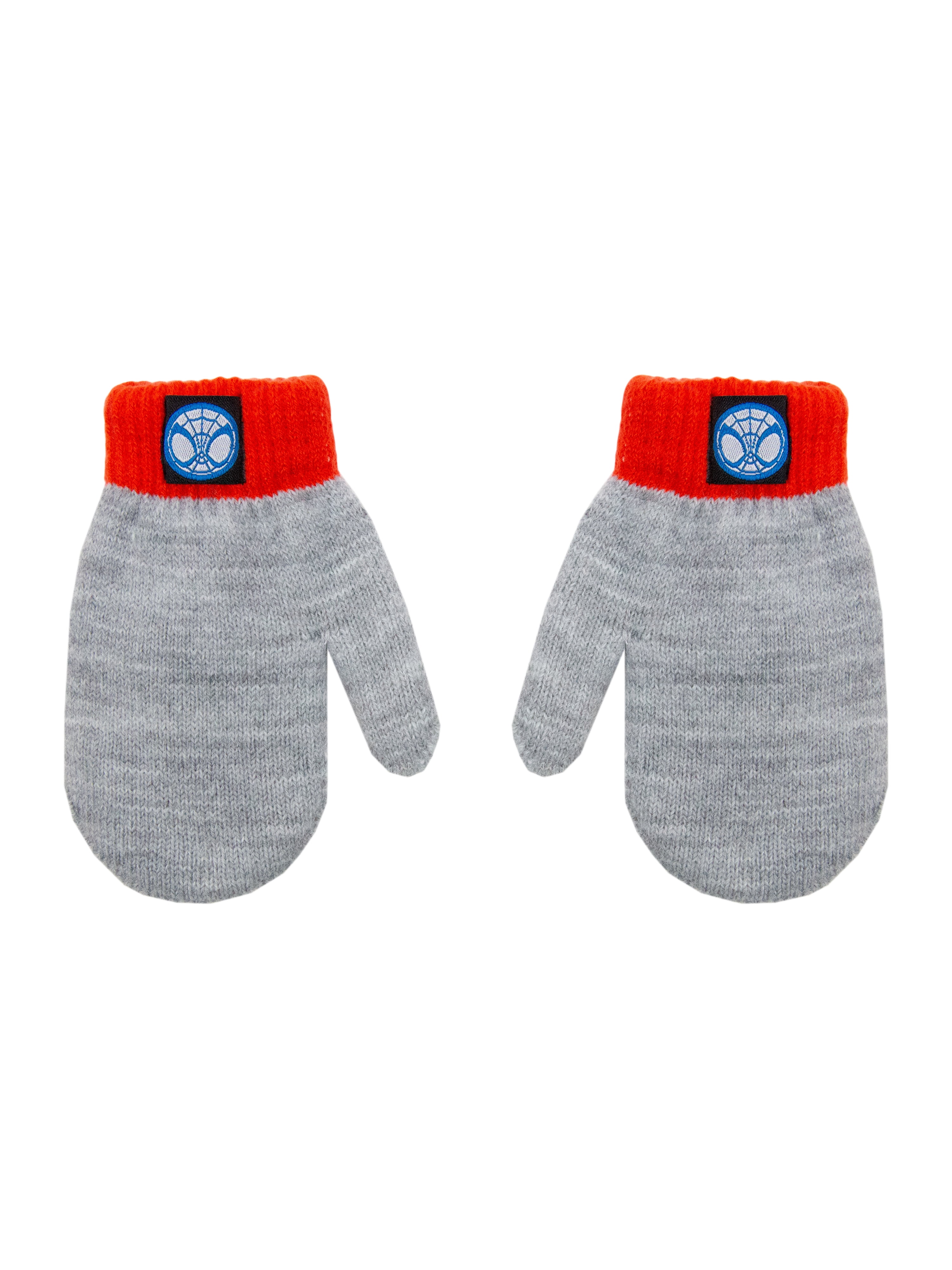 Spider-Man Licensed Toddler Boys Knit Beanie Hat and Gloves Set, 2-Piece, One Size