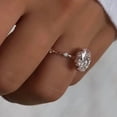 thumbnail image 4 of solitaire jewels 1.75CT Oval Moissanite Hidden Halo Engagement Ring For Women, 10K Rose Gold, 4 of 6