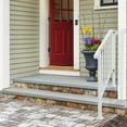 thumbnail image 2 of Handrails for Outdoor Steps, Metal Handrail Fits 2 Steps, Stair Railing with Installation Kit, Transitional Handrail for Concrete Steps, Wooden Stairs, White, 2 of 8