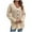 Khaki, variant on IROINNID Women's Cardigan Open Front Jacket Solid Color Long Sleeve Loose Loose Dark Color Hollow Out Cardigan Button Slit Sweater, Khaki