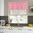 thumbnail image 5 of Pink Valances for Windows, Decorative Rod Pocket Window Valance Curtains, Pure Pink Short Curtain Drapes for Kitchen/Bathroom/Living Room, 2 Panels, 60" W x 18" L, 5 of 8