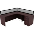 thumbnail image 3 of Lorell, Desktop Panel System Transaction Top, 1 Each, Mahogany, 3 of 9