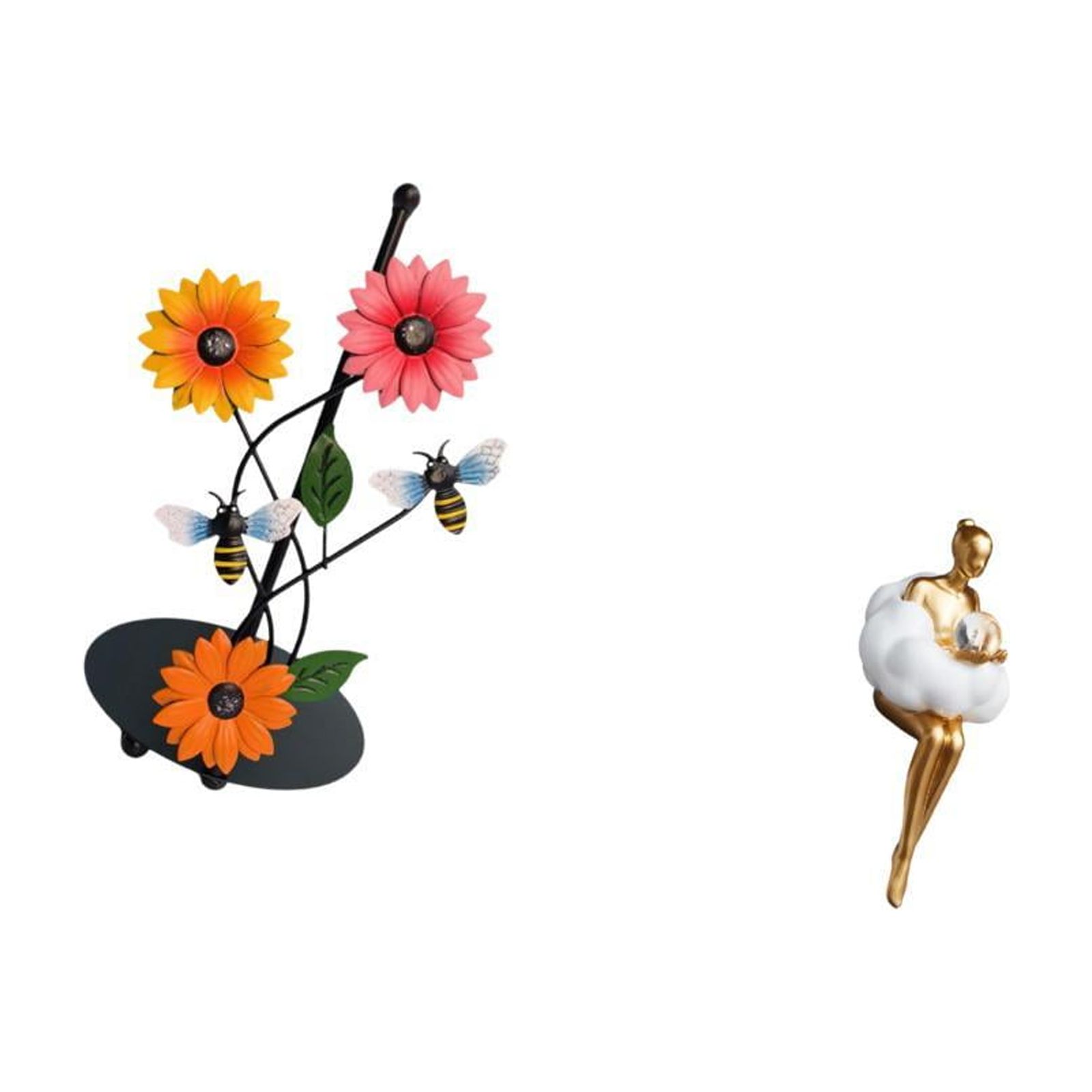 Fiocias Paper Towel Holder Toilet Paper Holder Art Statue Figurine Abstract Sculpture Collectible Resin Iron Material Suitable for Kitchen Countertop Living R