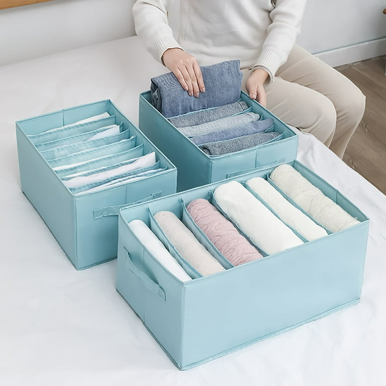 Hadanceo Clothes Organizer Case Durable Stable Moistureproof Clothes  Storage Box Multi-use Convenient for Bedroom 