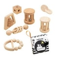 thumbnail image 3 of 7 juguetes de madera para bebés, bolas de rodillo, regalo para el desarrollo sensorial, coordinación ojo-mano. color de la madera, 3 of 9