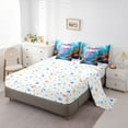 thumbnail image 5 of Feelyou Cute Ocean Axolotl Bedding Comforter Set 7pcs for Child, Cartoon Dreamy Animal Queen Bedding Sets, Fairy Tale Animal Reversible Queen Sheet Sets, Breathable Home Decor, 5 of 8