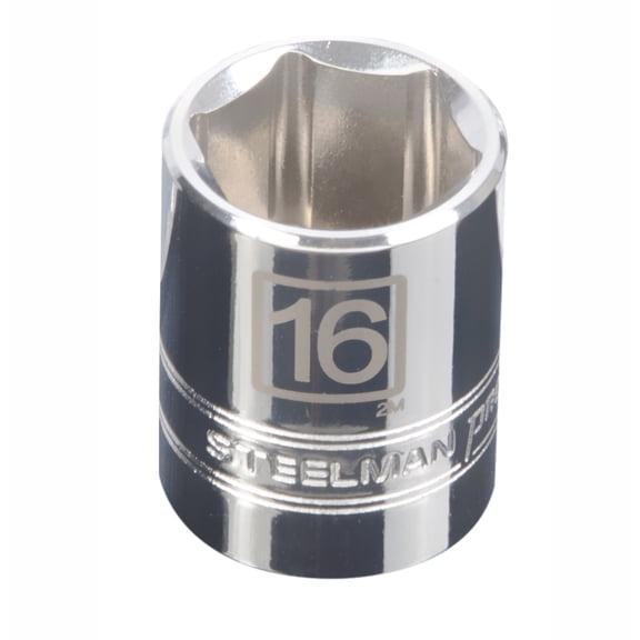 STEELMAN PRO 3/8-Inch Drive x 16mm 6-Point Socket, 78425
