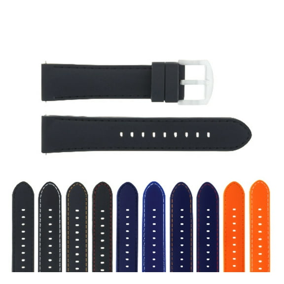 18MM RUBBER WATCH BAND STRAP FOR 36MM OMEGA SEAMASTER MIDSIZE 2561.80 BLACK 5P