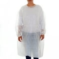 thumbnail image 5 of Dealmed Isolation Gowns, Lightweight, Disposable, Poly-Coated Barrier, White, Pack of 10, 5 of 5