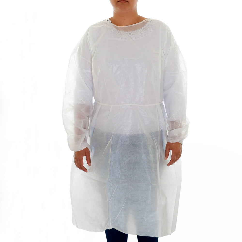 Dealmed Isolation Gowns, Lightweight, Disposable, PolyCoated Barrier