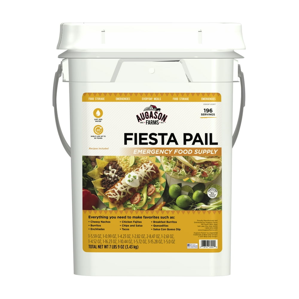 Augason Farms Fiesta Pail, Emergency Food Supply, Mexican Food