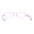 thumbnail image 2 of Adjustable Lens Angle Plastic Rectangular Reading Glasses Purple +2.25, 2 of 4