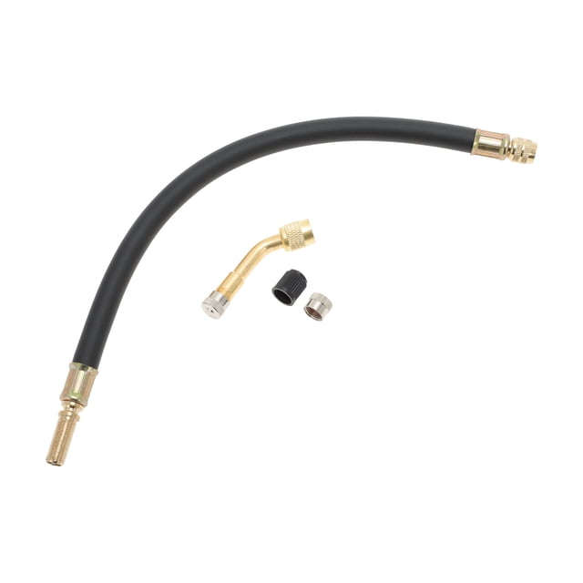 1 juego de extensión de válvula de llanta de cobre de 135 grados con extensión de vástago de llanta de plástico flexible de 300 mm para automóvil, motocicleta, RV, camión, bicicleta
