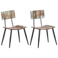 thumbnail image 1 of Juego de 2 Sillas de Comedor Retro de Madera Recuperada Maciza vidaXL, 1 of 9