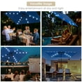 thumbnail image 2 of Yescom Parasol Rectangulaire d'Extérieur 10 X 6,5 Pi à DEL Solaires avec Manivelle Inclinable pour Table, Marché, Cour, Terrasse, Piscine, Fête, Bleu Marine, 2 of 9