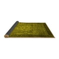 thumbnail image 2 of Ahgly Company Indoor Round Abstract Yellow Modern Area Rugs, 6' Round, 2 of 4