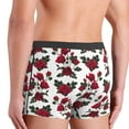 thumbnail image 4 of Mens Underwear, Bloom Rose Flowers Sexy Mens Underwear Boxer Briefs, Breathable Boxer Briefs for Men, 4 of 5