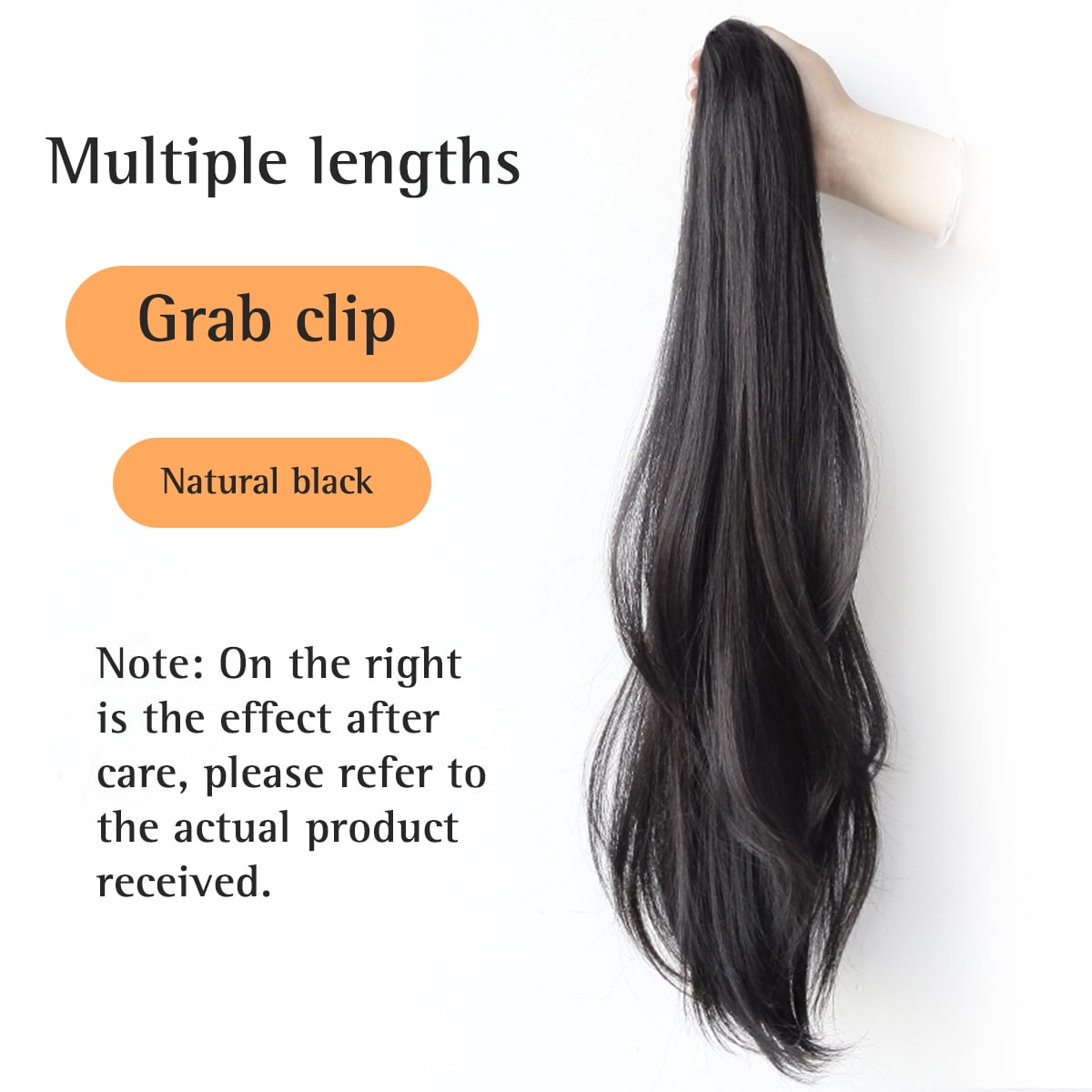 Ocelot Long Hair Extension Synthetic Clip Ponytail Wig Clip High Ponytail Natural Curly Hair Accessories On Woman's Ponytail