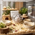 thumbnail image 5 of 2-in-1 Hamster Bathroom & Toilet – Sand Bath House & Potty Box for Small Animals | Dirt Proof, Prevents Sand Spatter | Easy Clean – Clear Plastic, 5.12in, 5 of 6