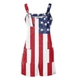 thumbnail image 4 of FASHOFT Womens 4th of July Overalls Shorts Romper American flag Print Festival Jumpsuits Work Bibs Coveralls Gifts for Women Red XXL, 4 of 5
