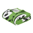 thumbnail image 3 of 70x55 Inches Glow in The Dark Blanket Cozy Throw Camping Blankets for Home and Outdoor Use Cute Panda Heads, 3 of 8
