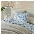 thumbnail image 3 of 100% Turkish Cotton California King Flannel Sheets Set | Blue Floral, Farmhouse, Soft Flannel Sheets | Warm, Double Brushed Bed Sheets (Cal King, Floral - Blue), 3 of 7