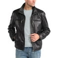thumbnail image 2 of Mens Sheepskin Real Leather Jacket Zipper Biker Moto Slim Fit Jacket MJF004, 2 of 4