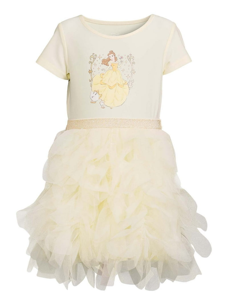 open lace back dress Posh Peanut Girl's Disney Belle Tulle Dress in Yellow, 10Y-12Y, Viscose from Bamboo main image 1