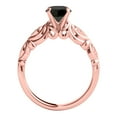 thumbnail image 4 of Mauli Jewels Engagement Rings for Women 1.05 Carat Halo Unique Design Black Diamond Engagement Ring Crafted 4-prong 10K Solid Rose Gold, 4 of 7