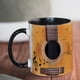 thumbnail image 1 of Taza de guitarra para camping y senderismo, de cerámica con interior de color, capacidad de 300 a 400 ml, ideal como regalo., 1 of 4