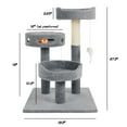 thumbnail image 2 of PETMAKER Tall Cat Tree Condo with Perches, Scratch Post, and Wheel Toy, 2 of 5