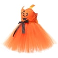 thumbnail image 5 of YUEHUA Halloween Tutu Dress for Toddler, Sparkly Mesh Skirt with Velvet Bodice, Lovely Flared A-Line Fall Festival Gown for 4-8 Years, 5 of 6