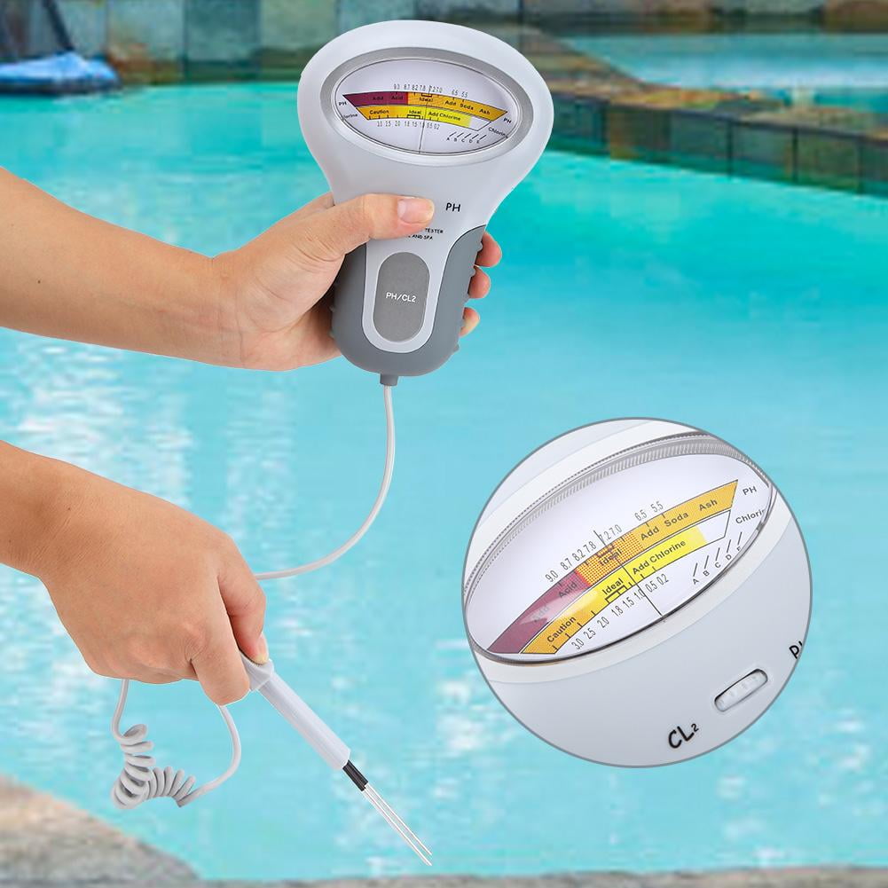 Tebru Water Quality Tester PH/CL Meter CL2 Chlorine Tester Water ...