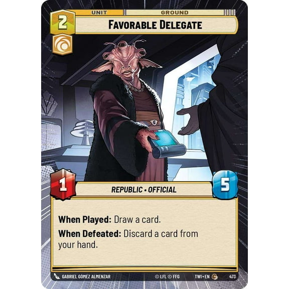 Star Wars: Unlimited Twilight of the Republic Common Favorable Delegate #473 (Hyperspace)