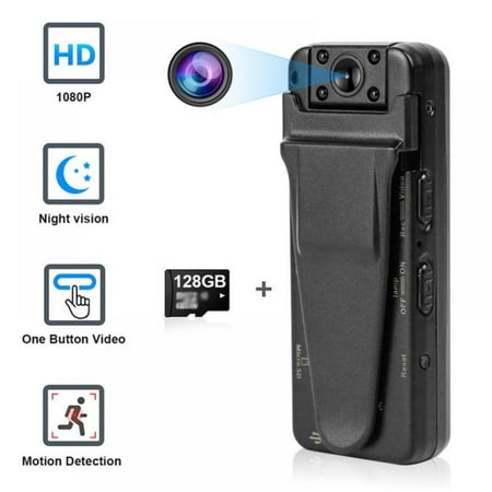 Image of Prettyui 1080P Mini Camera Portable Digital Video Recorder Body Camera Night Vision Recorder Miniature Camcorder