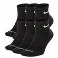 thumbnail image 2 of NIKE Plus Cushion Socks (6-Pair) (M (Men's 6-8 / Women's 6-10), Ankle(Quarter) Black), 2 of 2